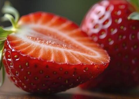 ultra-realistic-4k-freshly-sliced-cross-section-strawberry-free-photo